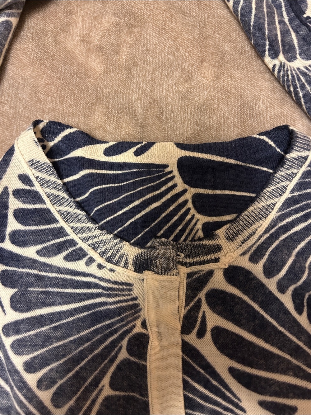 J. Crew Navy and Cream "Fanfare" Merino Wool Cardigan size XXS - Picture 8 of 11